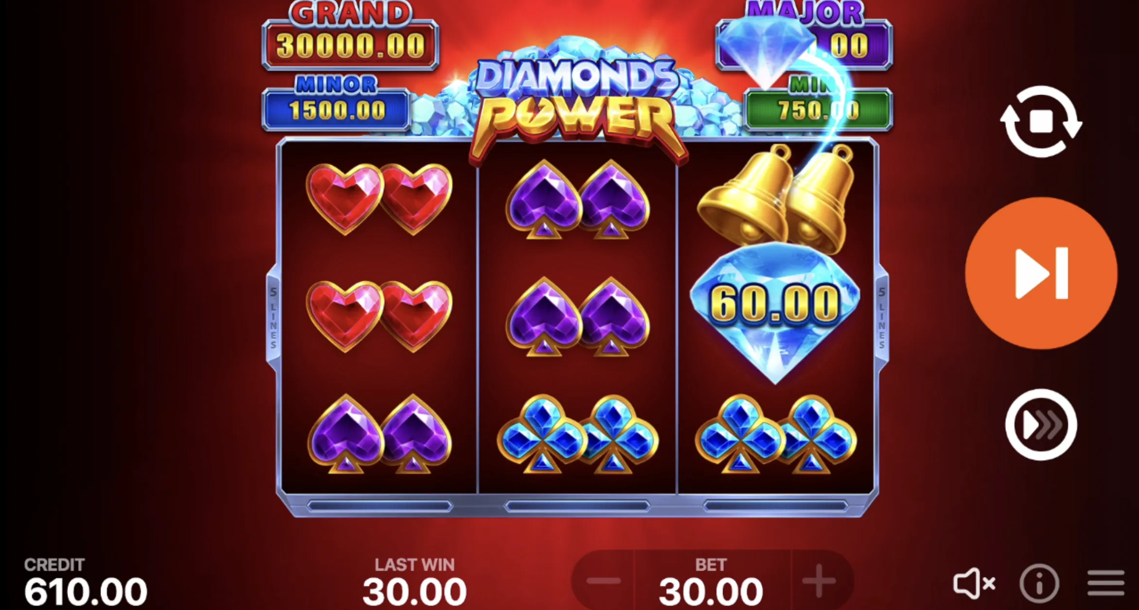 Diamonds Power: Hold and Win demo